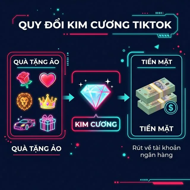 Thu nhập Idol TikTok từ Kim Cương