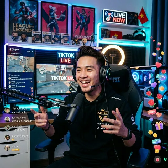 Idol gaming livestream TikTok