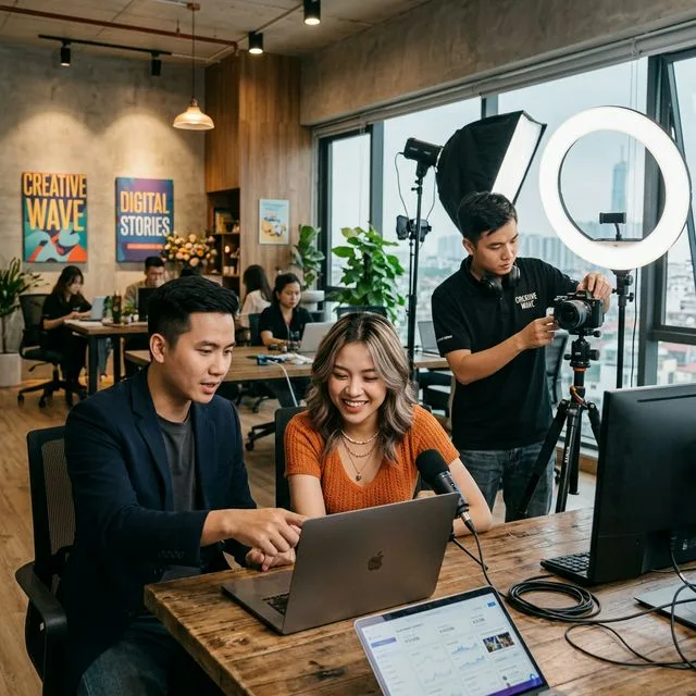 Đội ngũ đại lý NetViet Media hỗ trợ Idol